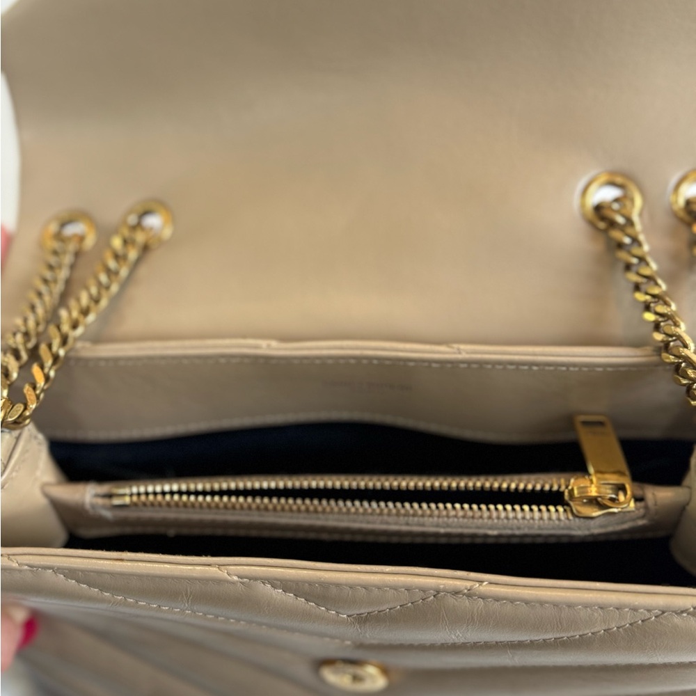 Yves Saint Laurent Tan Quilted Leather Chain Bag Lou Lou - Picture 2 of 7